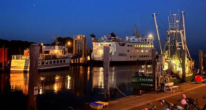 Apartamento 'Perle Auf Pellworm' con terraza privada y jardín compartido