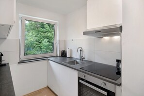 Fridge, oven, stovetop, dishwasher