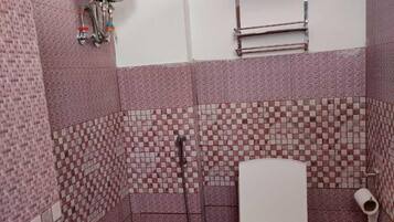 Standard Double Room, Balcony, Mountain View | Bathroom | Shower, slippers, towels, soap
