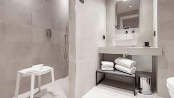 Standard Double Room | Bathroom | Shower, hair dryer, towels, soap