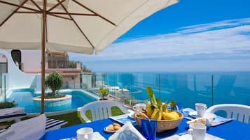 Deluxe Apartment, Private Pool, Sea View | Terrace/patio