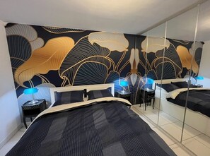 2 habitaciones, tabla de planchar con plancha y wifi gratis 