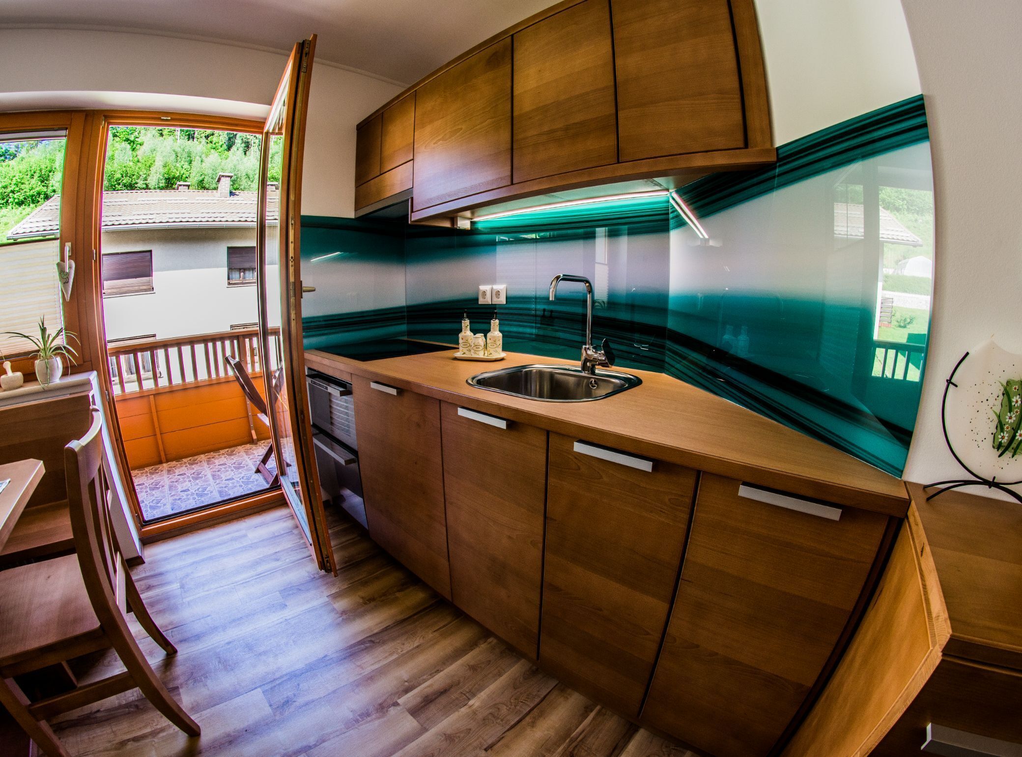 Apartment (One Bedroom Apartment with Balcony) | Private kitchen | Fridge