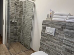 Apartment (One Bedroom Apartment) | Bathroom | Shower, towels