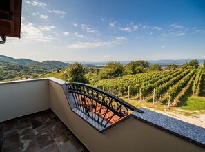 House (Two Bedroom Holiday Home with Mountai) | Balcony - Serene Hollow Holiday Home With Mountain View (Brežice)