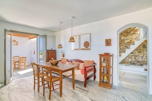 Living area - Stone Pine House | Antiparos (Soros)