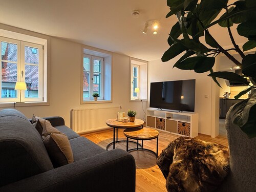 Freudenstadt: Dachterrassen-Apartment am Marktplatz – Haustiere willkommen!