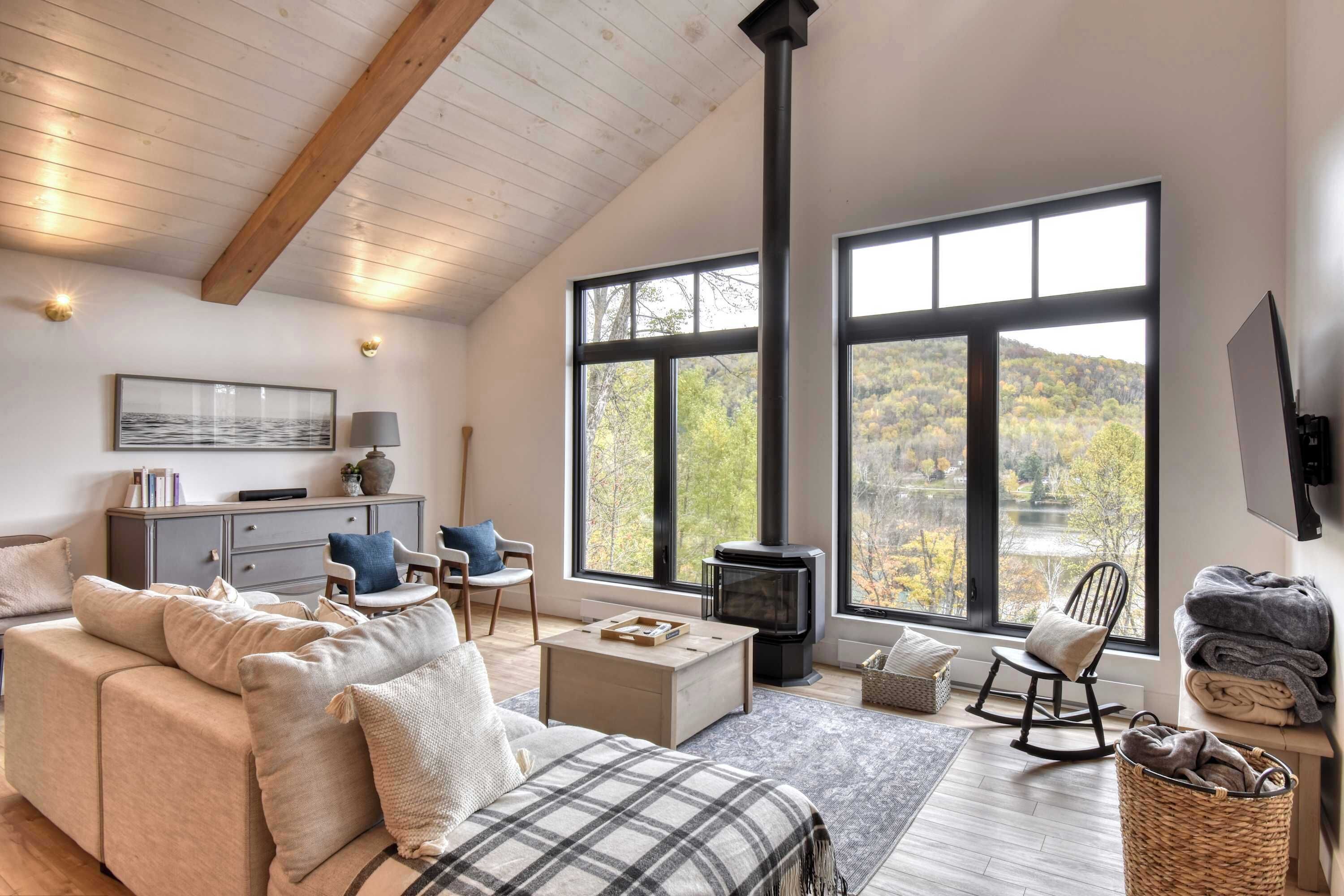 Televisor, llar de foc, futbolí i llibres 