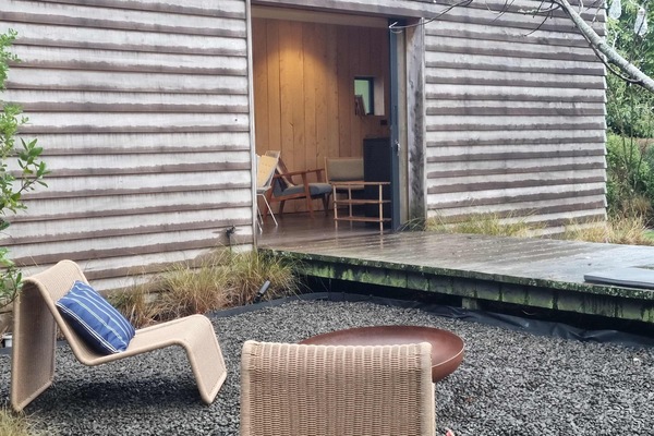 Exterior Seating at the front of the Hut