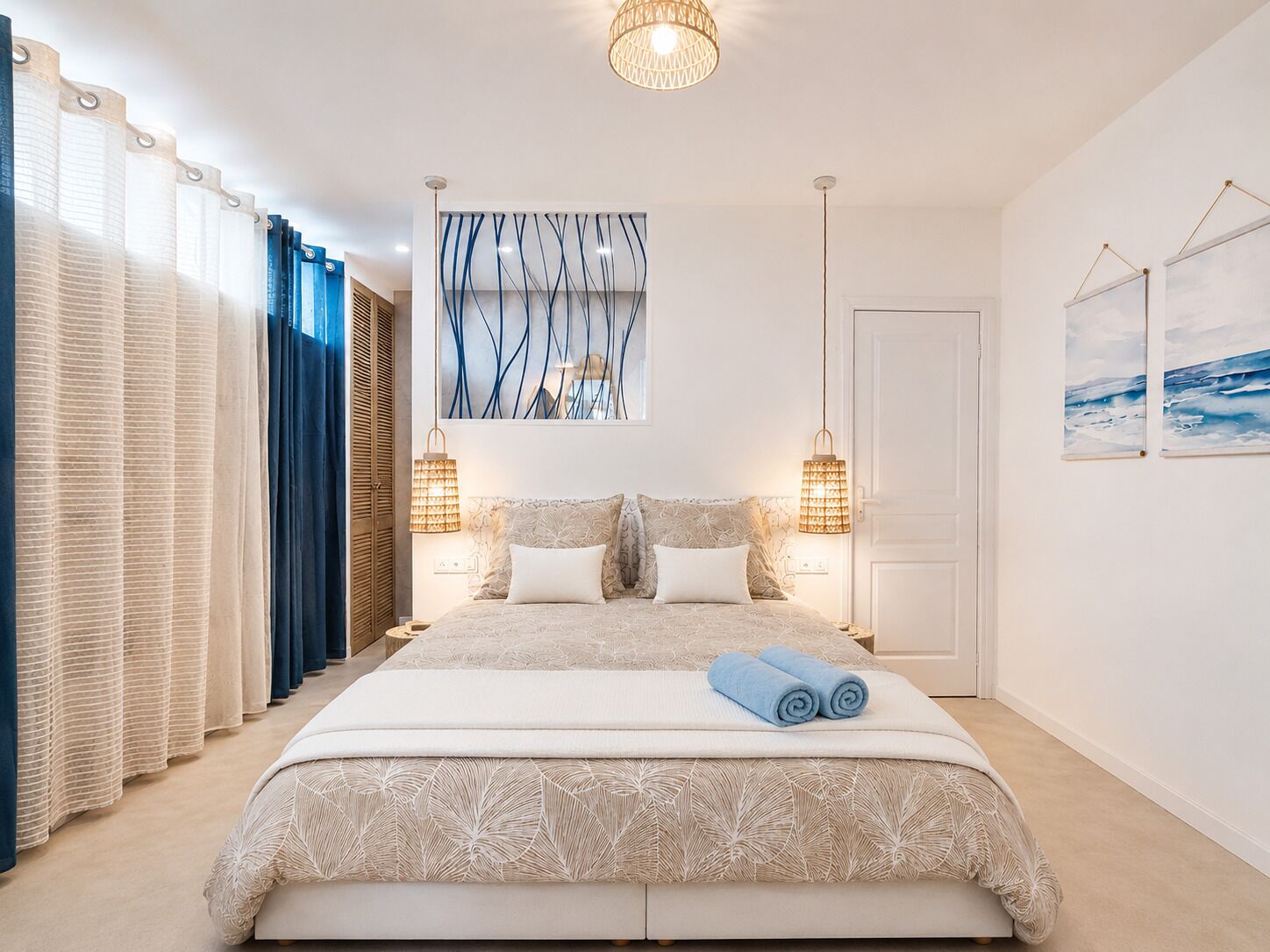 1 habitación, tabla de planchar con plancha, wifi gratis y ropa de cama 