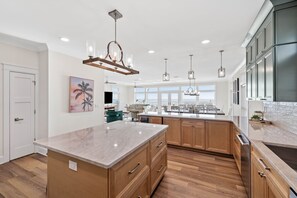 Fridge, microwave, oven, stovetop - Gulf Views! Private Pool Overlooking the Gulf! Elevator! (Mexico Beach)