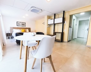 Deluxe Studio, Balcony | In-room safe, blackout drapes, soundproofing, iron/ironing board