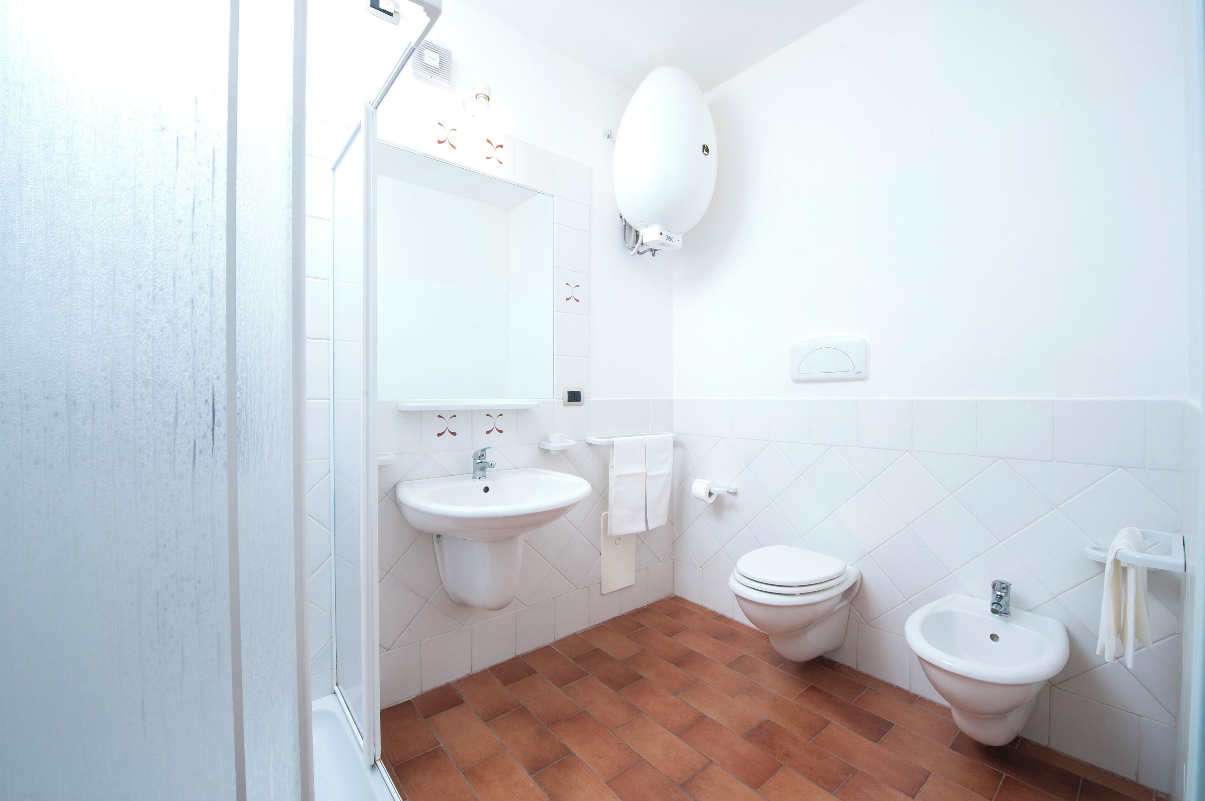 Shower, rainfall showerhead, hair dryer, bidet
