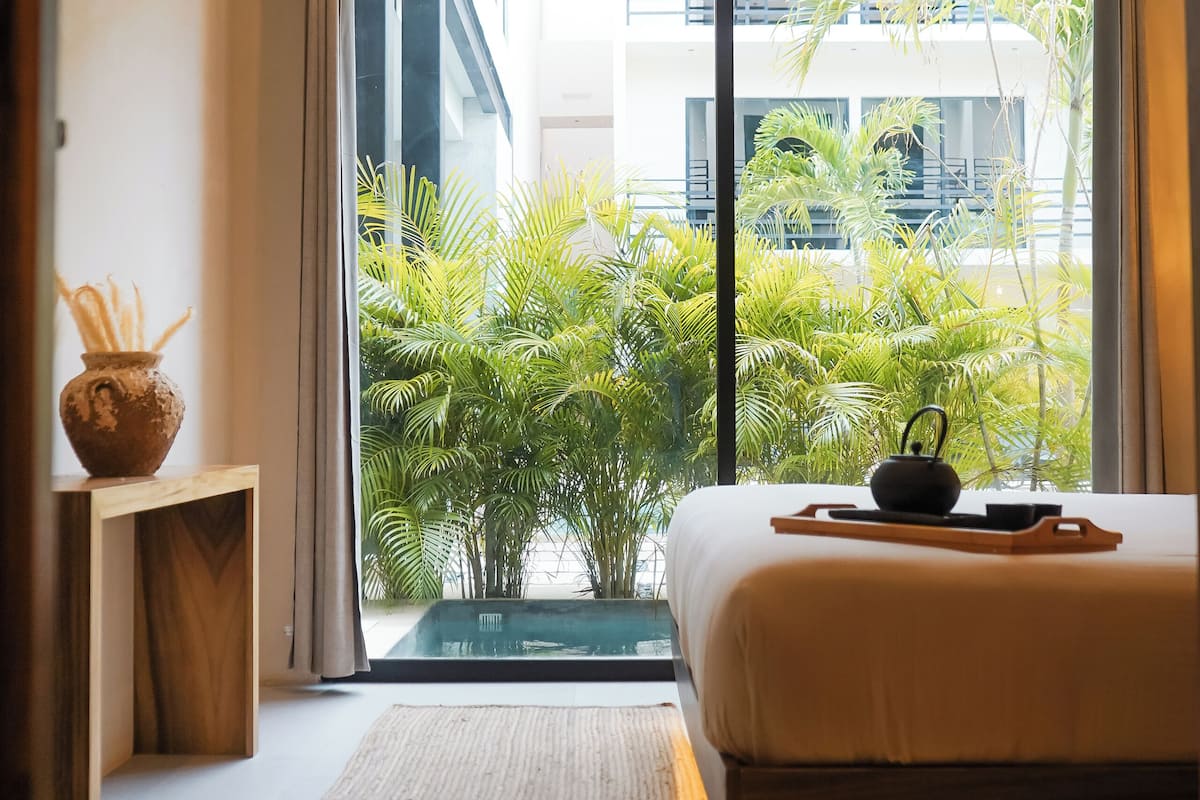 Deluxe Apartment, 2 Bedrooms, Private Pool, Pool View | 1 bedroom, free WiFi, bed sheets