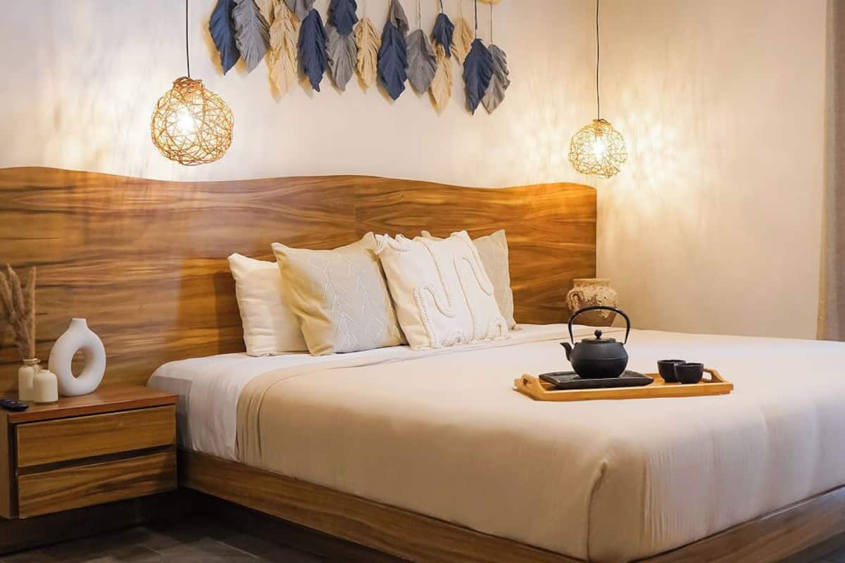 Estudio, alberca privada, vista a la alberca | 1 habitación, decoración personalizada, wifi gratis y ropa de cama