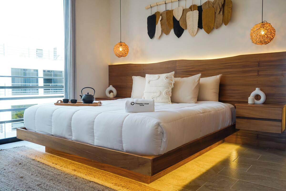 Departamento exclusivo, 1 cama King size, alberca privada | 1 habitación, decoración personalizada, wifi gratis y ropa de cama