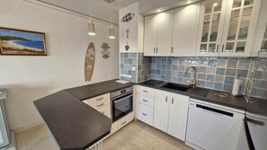 Microwave, oven, stovetop, dishwasher