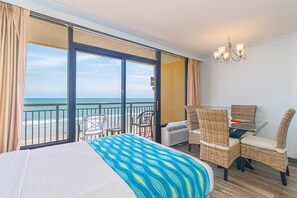 1 bedroom, free WiFi, bed sheets - Beautiful Oceanfront Studio with LED Fireplace- Caravelle 712 (Myrtle Beach)