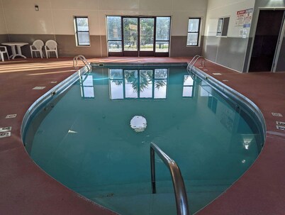 Family cabin by indoor pool.