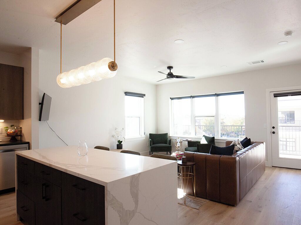 Deluxe Apartment, City View | Living area | TV