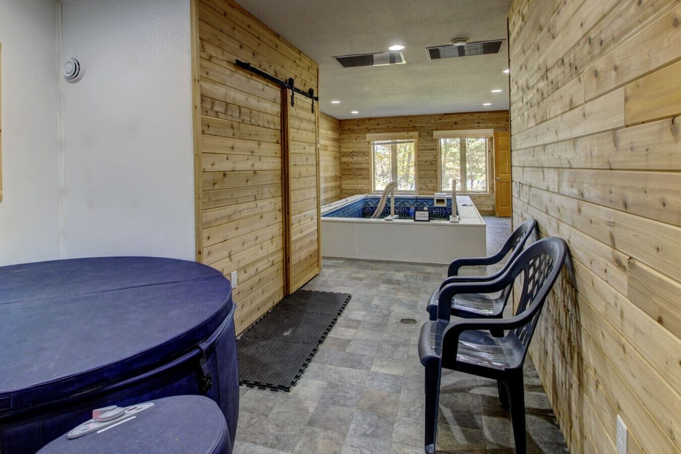 Indoor pool, a heated pool