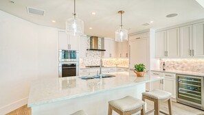 Fridge, microwave, oven, stovetop - Big Beach Views From Stunning Corner: Residence 301 (Siesta Key)