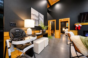 We provide a pack and play and high chair - Swim & Recharge | Heated Pool Spa | Pool Table (Broken Bow)