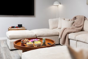 TV, video games, foosball, table tennis