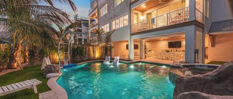 Outdoor pool, a heated pool