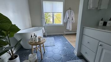 Hair dryer, towels
