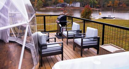 Lake Front Geodesic Dome: Hot Tub & Lake Views