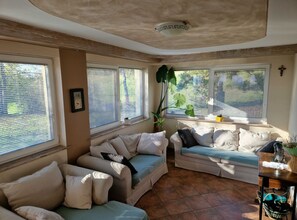 TV, DVD player, stereo