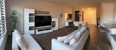 Smart TV, foosball, computer monitors