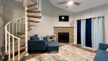 TV connectée, cheminée