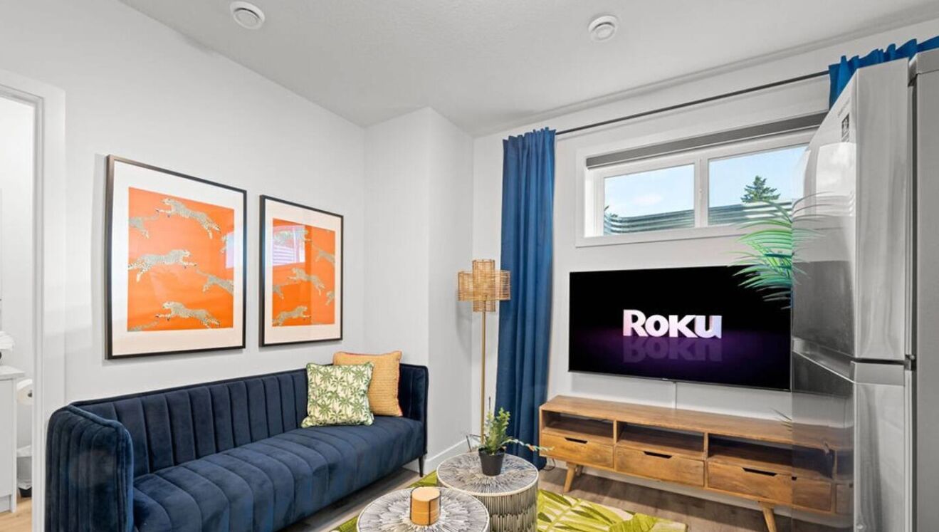 TV connectée, livres, espaces bureaux