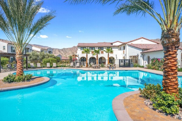 A heated pool
