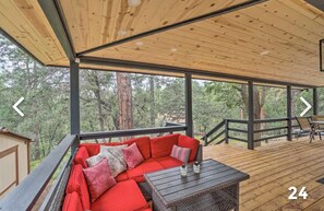 Terrace/patio - Soothing Prescott Mountain Home with Hot Tub (Prescott)