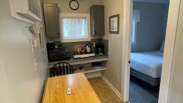 Cottage | Private kitchen | Full-size fridge, microwave, stovetop, toaster