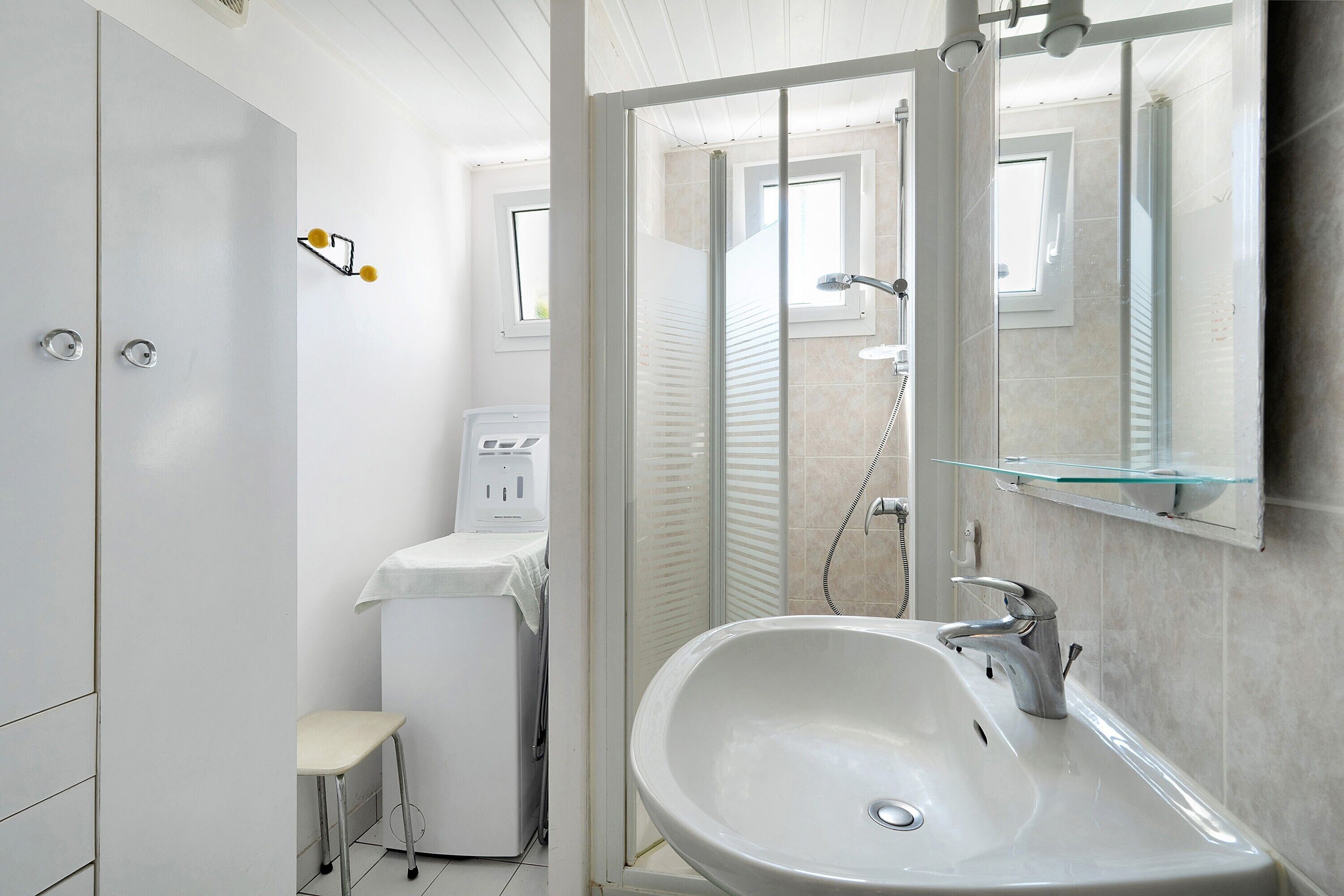 Shower, hair dryer