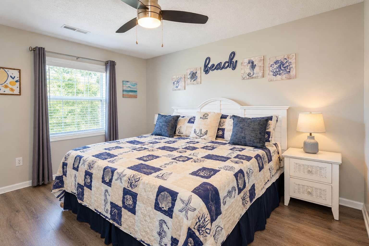 Stretch out and settle in with a spacious king bed.