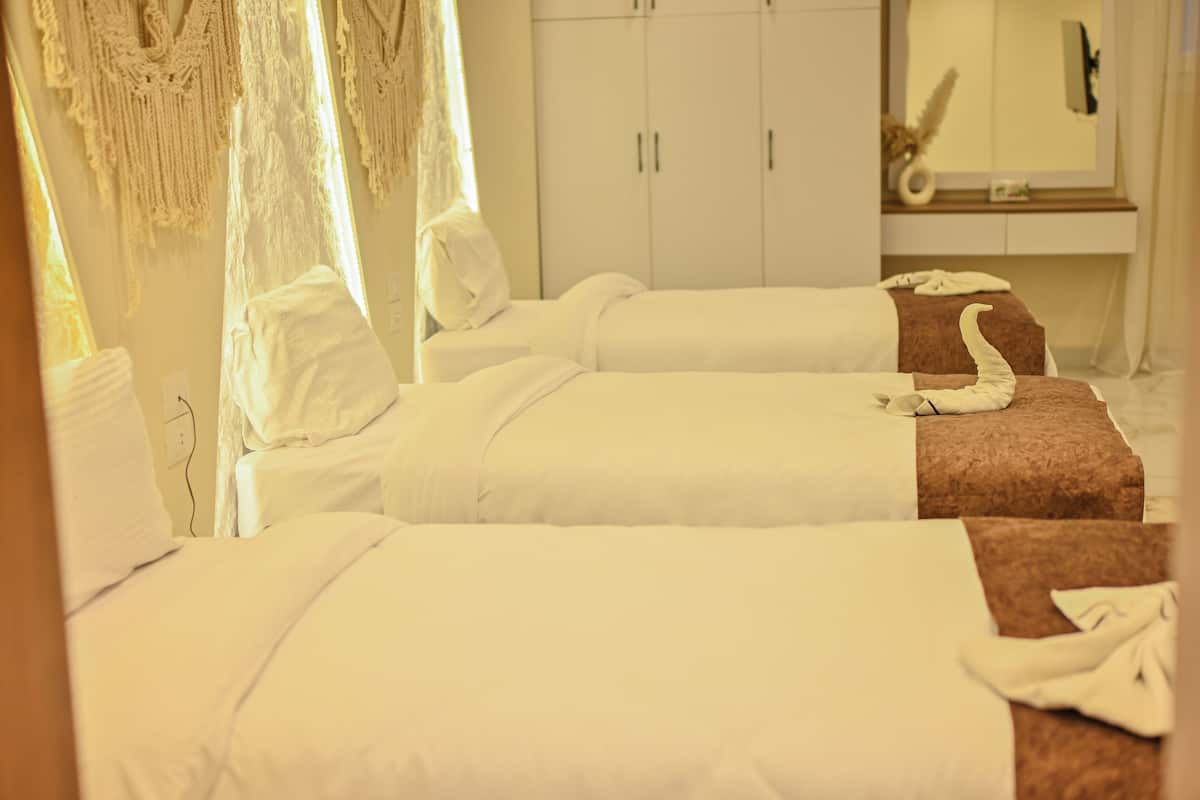 Royal Studio Suite 3 Beds & Kitchen | Lakens van Egyptisch katoen, luxe beddengoed, donzen dekbedden