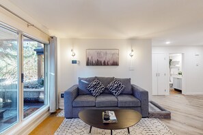 Televisión y chimenea 