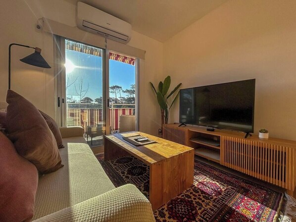 Smart TV, books, stereo