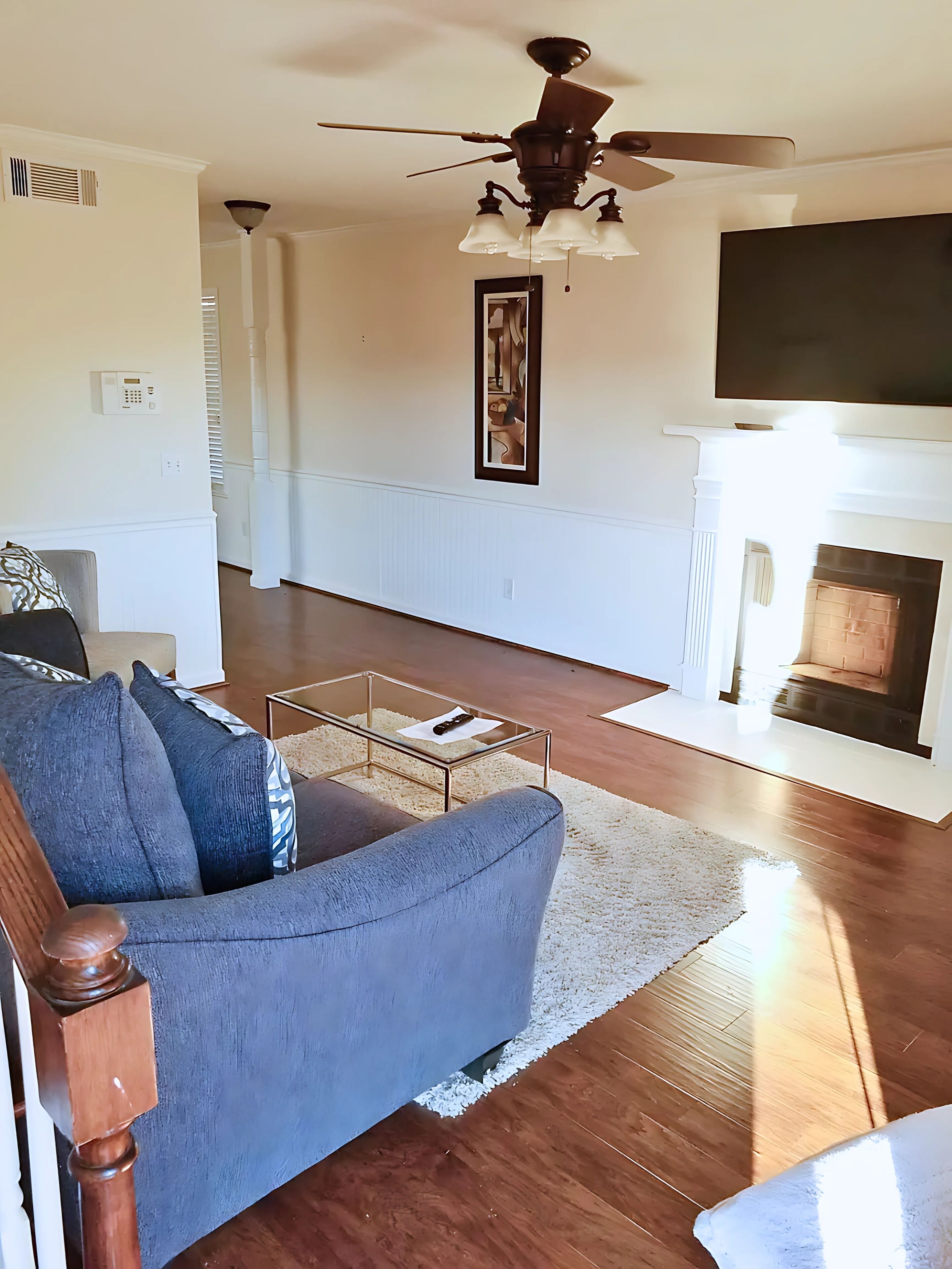 Smart TV, fireplace