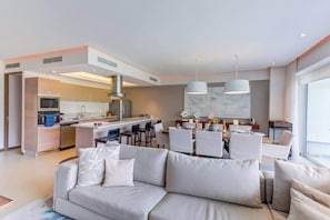 TV, foosball, offices