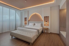 Skrivbord, ljudisolering, gratis wi-fi och sängkläder