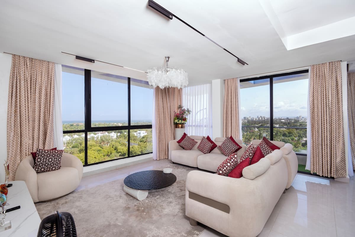 Penthouse, 2 Bedrooms | Cadar kapas Mesir, peralatan tempat tidur premium