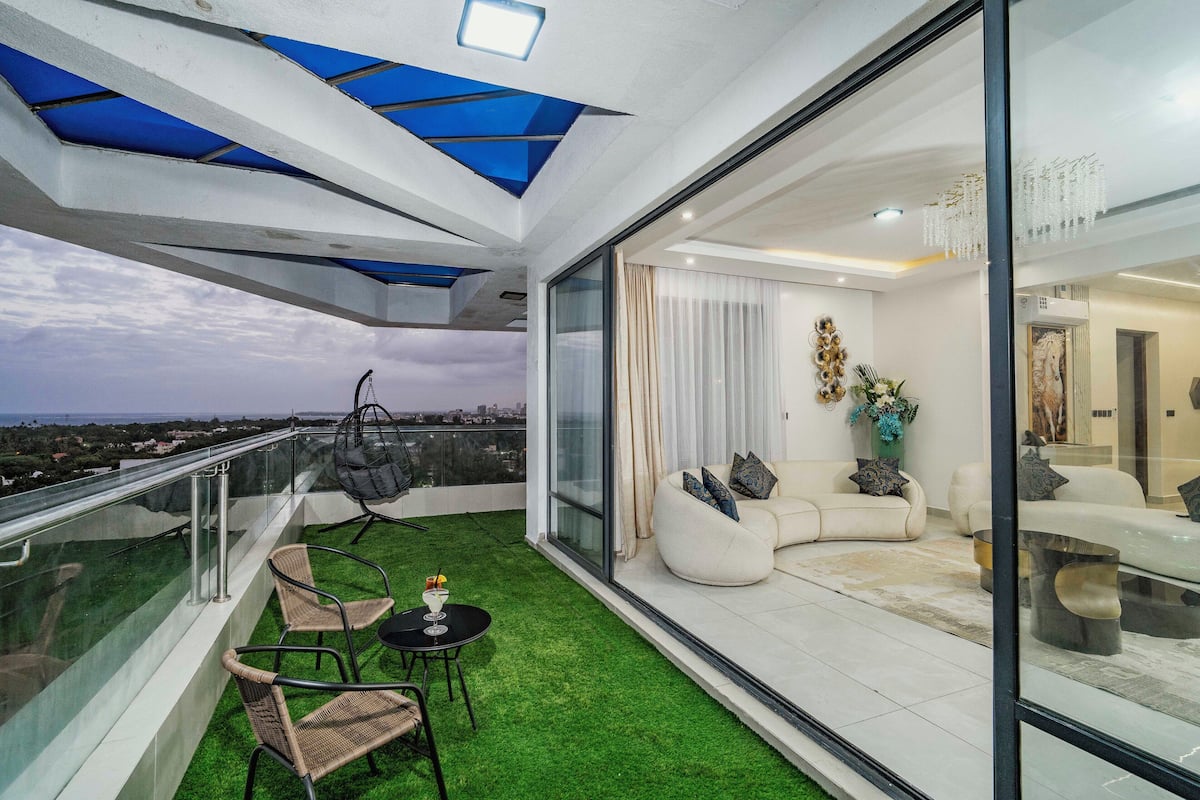 Penthouse, 3 Bedrooms, Ocean View | Cadar kapas Mesir, peralatan tempat tidur premium