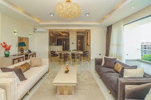 Egyptian cotton sheets, premium bedding, laptop workspace - Mira Heights Suite & Conferencing (Mombasa)