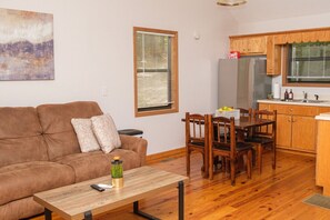 Télévision, cheminée, chaîne hi-fi